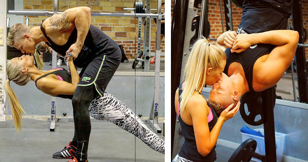 This Fitness Couple Does Every Workout Together...While Doing THIS In Between Reps
