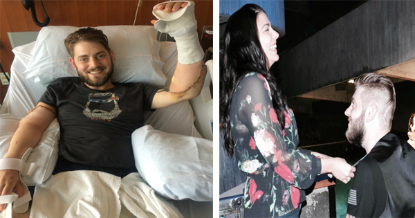 Six Years After This Marine Loses His Hands In Combat, He Receives A Hand Transplant That Allows Him To Finally Hold His Fiancée