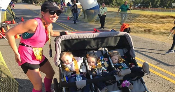 This Mother Of Four Is Hoping To Earn A World Record For "Fastest Time To Complete A Half-Marathon With A Triple Stroller."