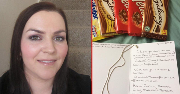 She Writes A Note For Her Kids On Valentine’s Day. After Reading It, They Realize Something’s Wrong With Their Mom.
