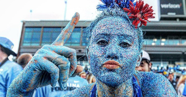 She Covers Herself With Paint And Glitter Every Football Game To Help Herself Recover