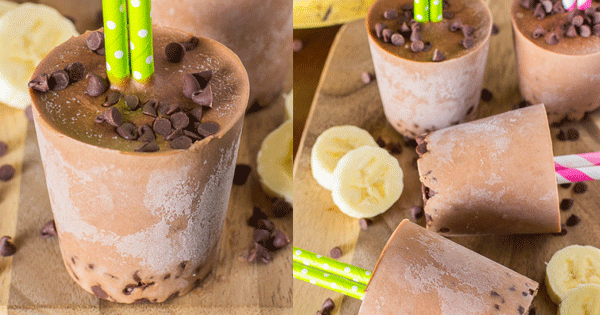 Fat-Busting Chocolate Banana Smoothie Pops