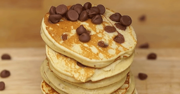 Healthy Protein Pancakes with Chocolate Chips