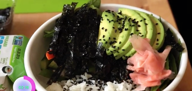 In A Rush? Don’t Settle For Fatty Junk Food. Make This Veggie Sushi Bowl!